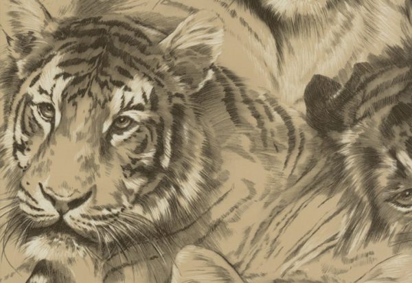 papel de parede animal print tigre