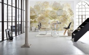 Ambiente Decorado Flores Brancas Shalimar Ref. XXL4-007