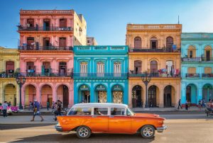 Painel Fotográfico Casas Coloridas Havanna Ref.XXL4-054