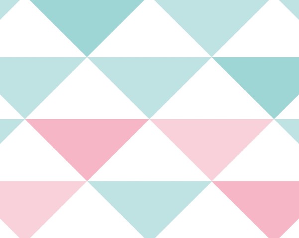 Papel de Parede Infantil Rosa e Azul Triângulo