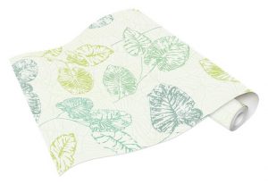 Rolo de Papel de Parede Folhas Verdes Ref. 5426-07