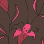 Papel de Parede Flores Rosa e Marrom