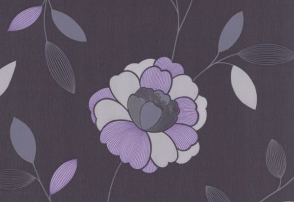 Papel de Parede Floral Roxo - 40009-50