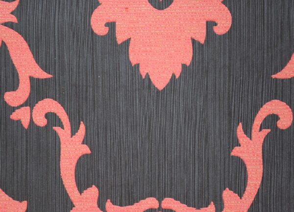 Papel de Parede Arabesco Vermelho em fundo Preto - F240-20