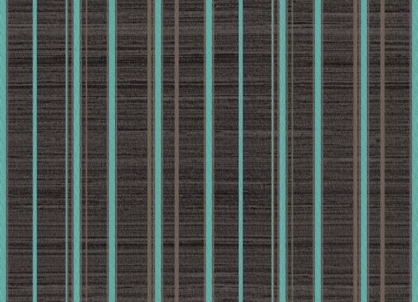 Papel de Parede Listrado Fino Preto, Marrom e Verde