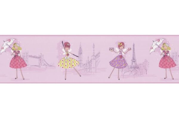 Border Faixa de Papel de Parede Bailarinas Paris