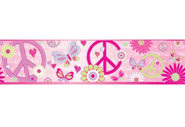 Border Faixa de Papel de Parede Zen Rosa