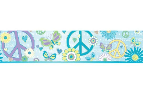 Border Faixa de Papel de Parede Zen Azul