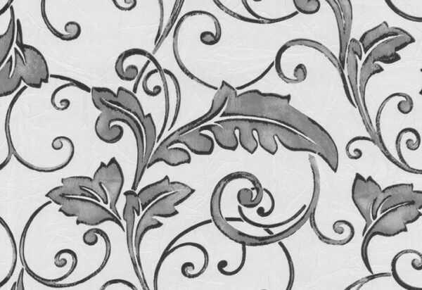 Papel de Parede Arabesco Cinza e Branco