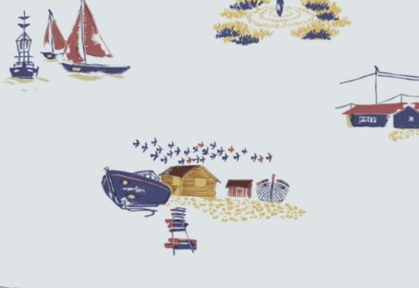 Papel de Parede Barcos Azul