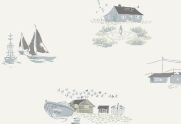 Papel de Parede Barcos Bege