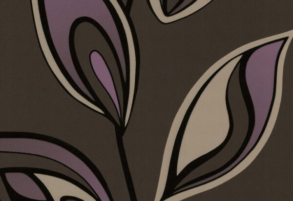 Papel de Parede Folhas com fundo Marrom - 03854-00