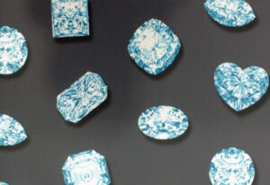 Papel de Parede 3D Diamente Azul - E628-01